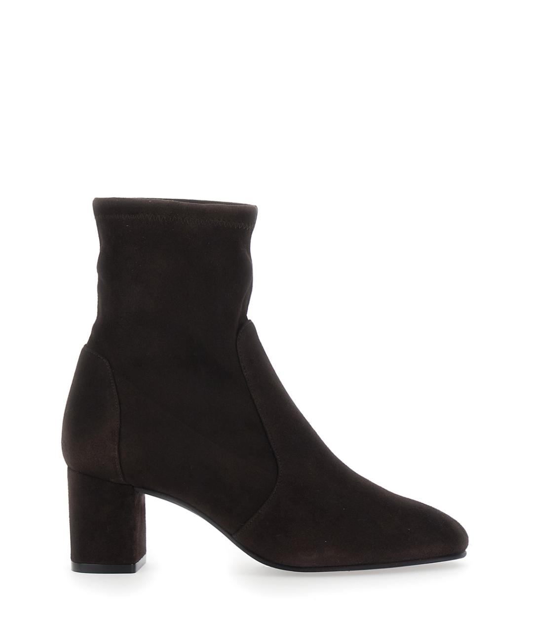 STUART WEITZMAN Коричневые замшевые ботильоны, фото 1