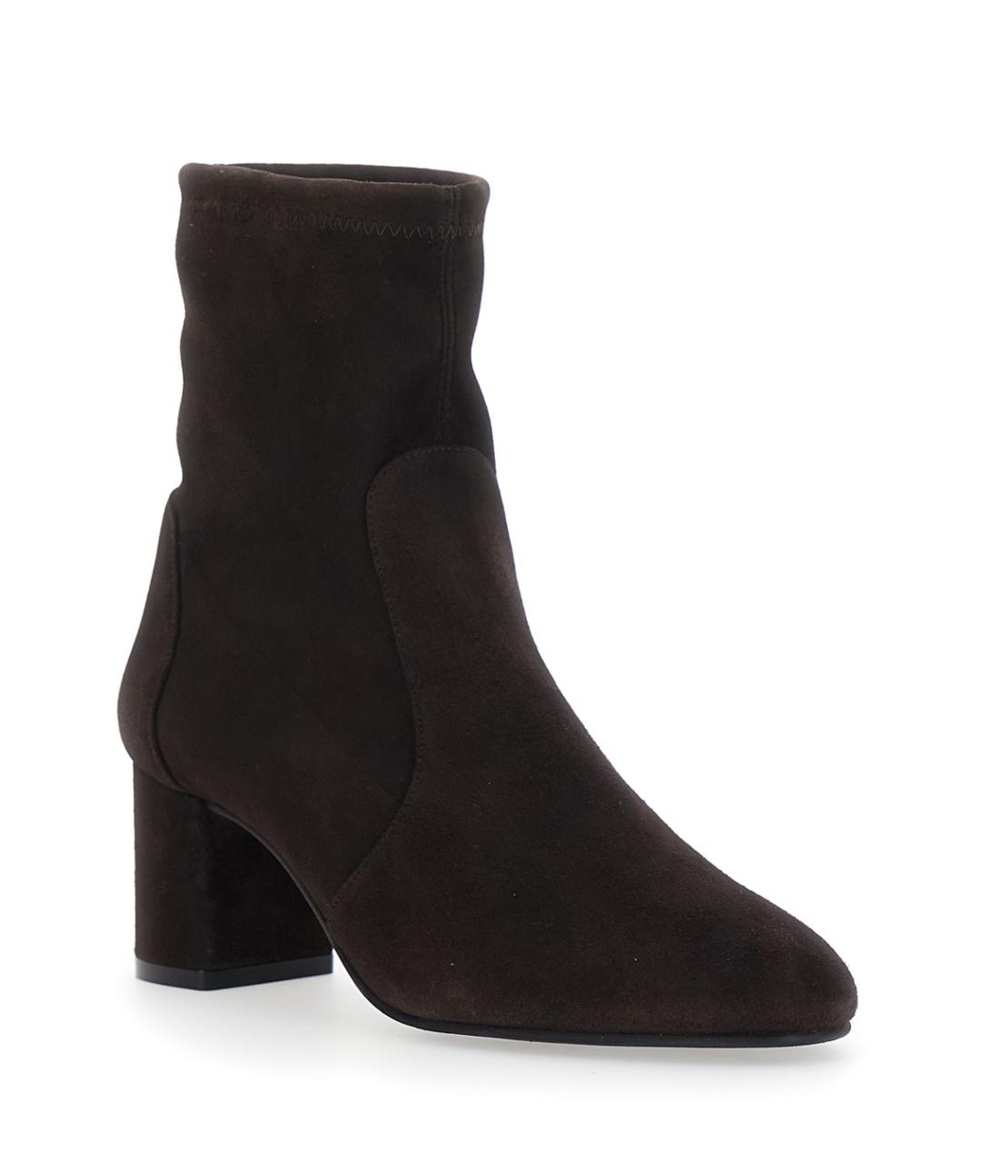 STUART WEITZMAN Коричневые замшевые ботильоны, фото 2