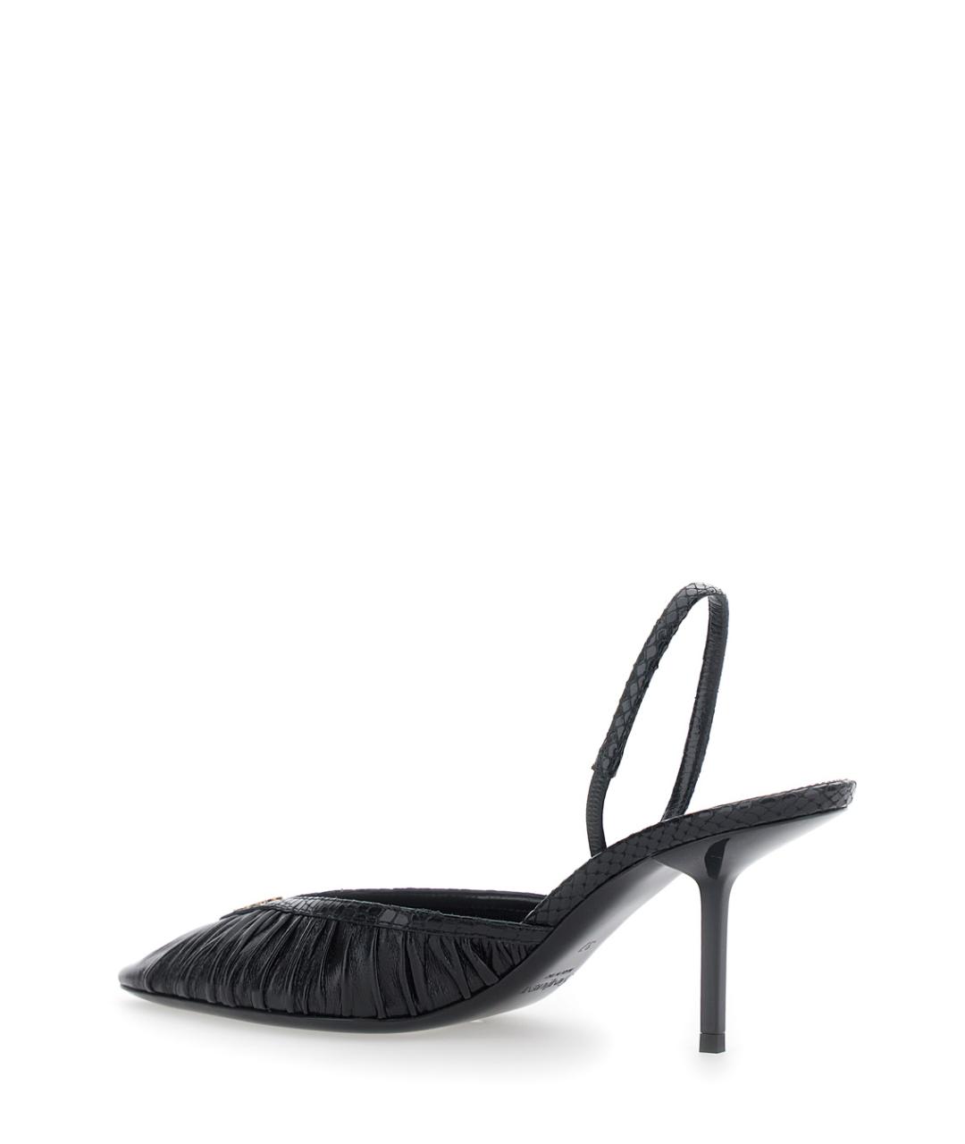 SAINT LAURENT Черные кожаные туфли, фото 3