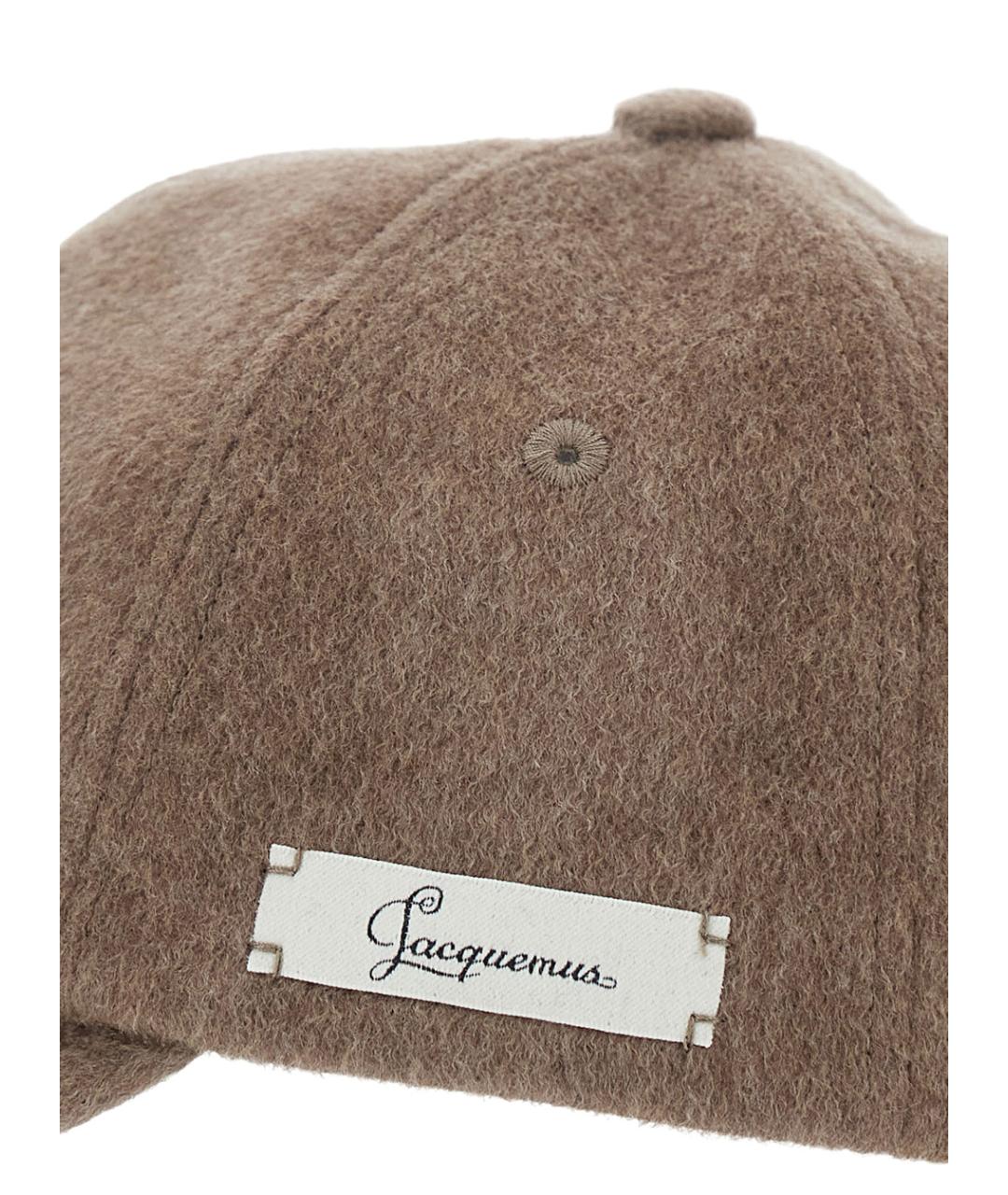 JACQUEMUS Коричневая шерстяная кепка, фото 3