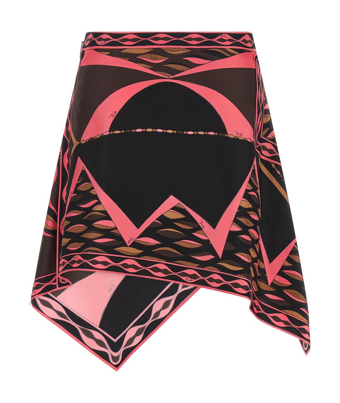 EMILIO PUCCI Мульти шелковая юбка миди, фото 2