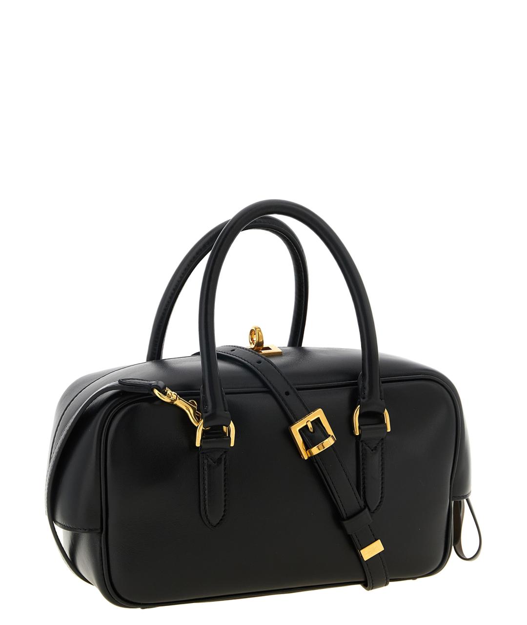 BALENCIAGA Черная кожаная сумка тоут, фото 2