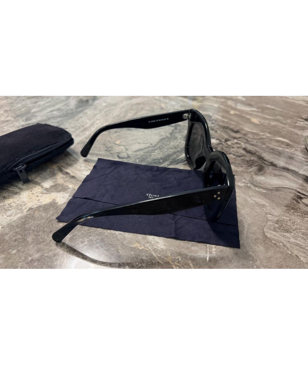 CELINE Черные пластиковые солнцезащитные очки, фото 2