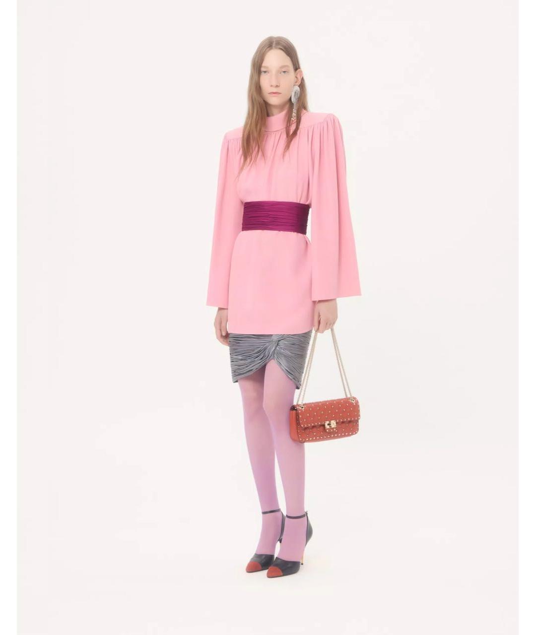 VALENTINO Оранжевая кожаная сумка через плечо, фото 5