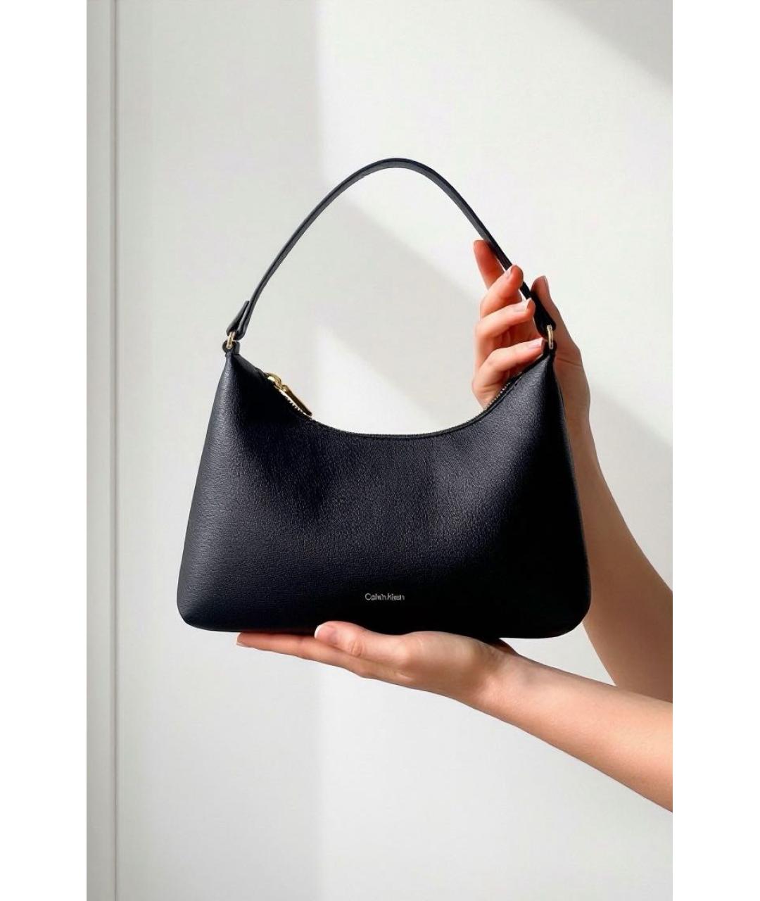 CALVIN KLEIN Черная сумка через плечо из искусственной кожи, фото 3