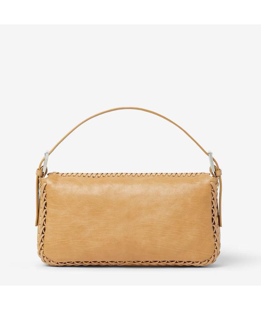 FENDI Бежевая кожаная сумка через плечо, фото 6
