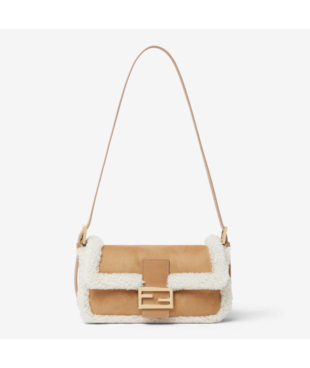 FENDI Бежевая замшевая сумка через плечо, фото 2