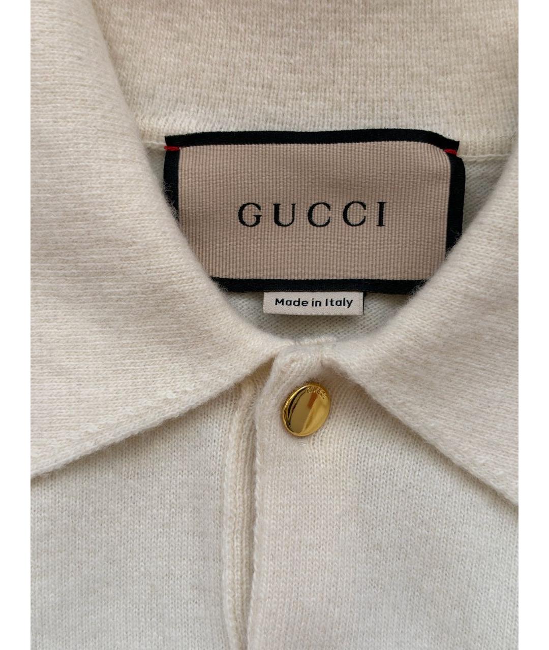 GUCCI Бежевый шерстяной джемпер / свитер, фото 3
