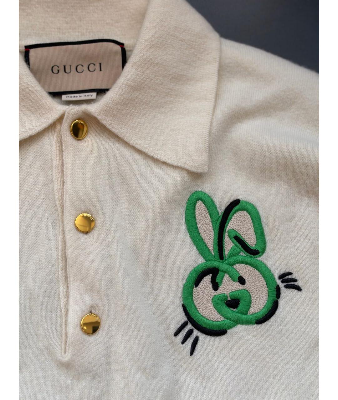 GUCCI Бежевый шерстяной джемпер / свитер, фото 2