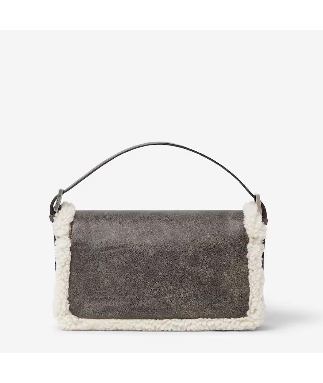 FENDI Черная кожаная сумка через плечо, фото 6