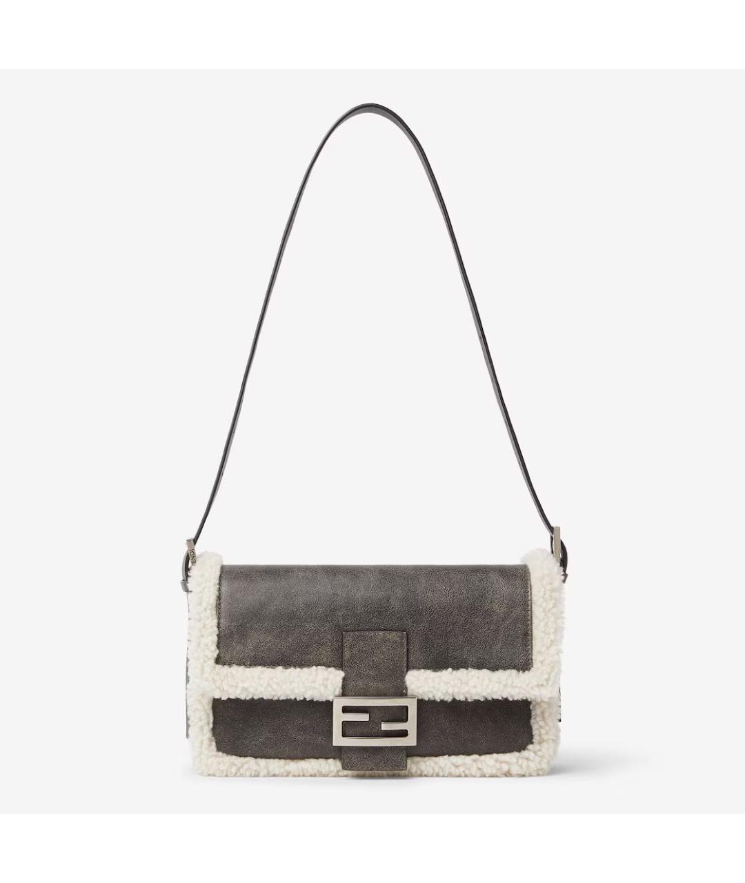 FENDI Черная кожаная сумка через плечо, фото 3