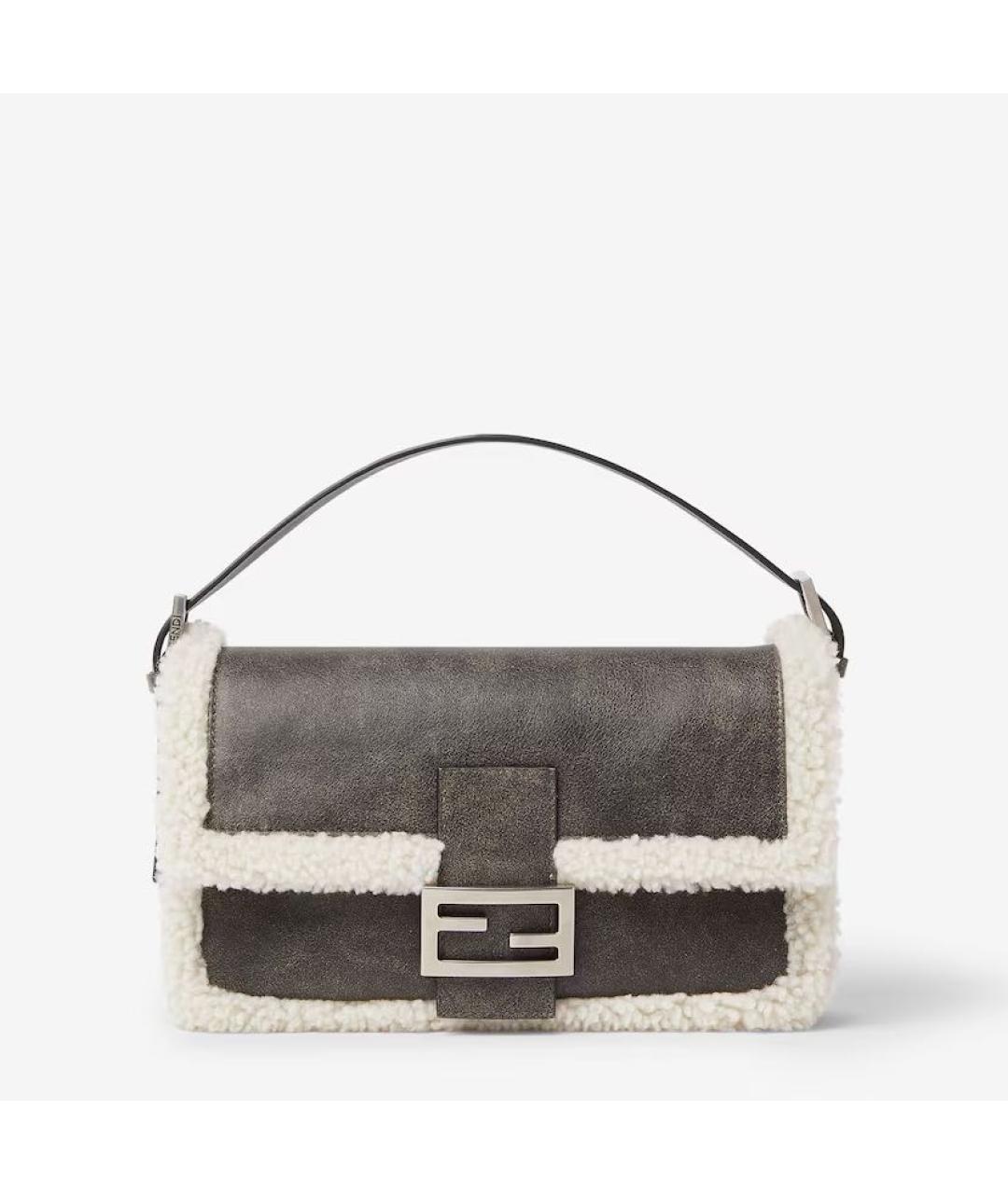 FENDI Черная кожаная сумка через плечо, фото 9