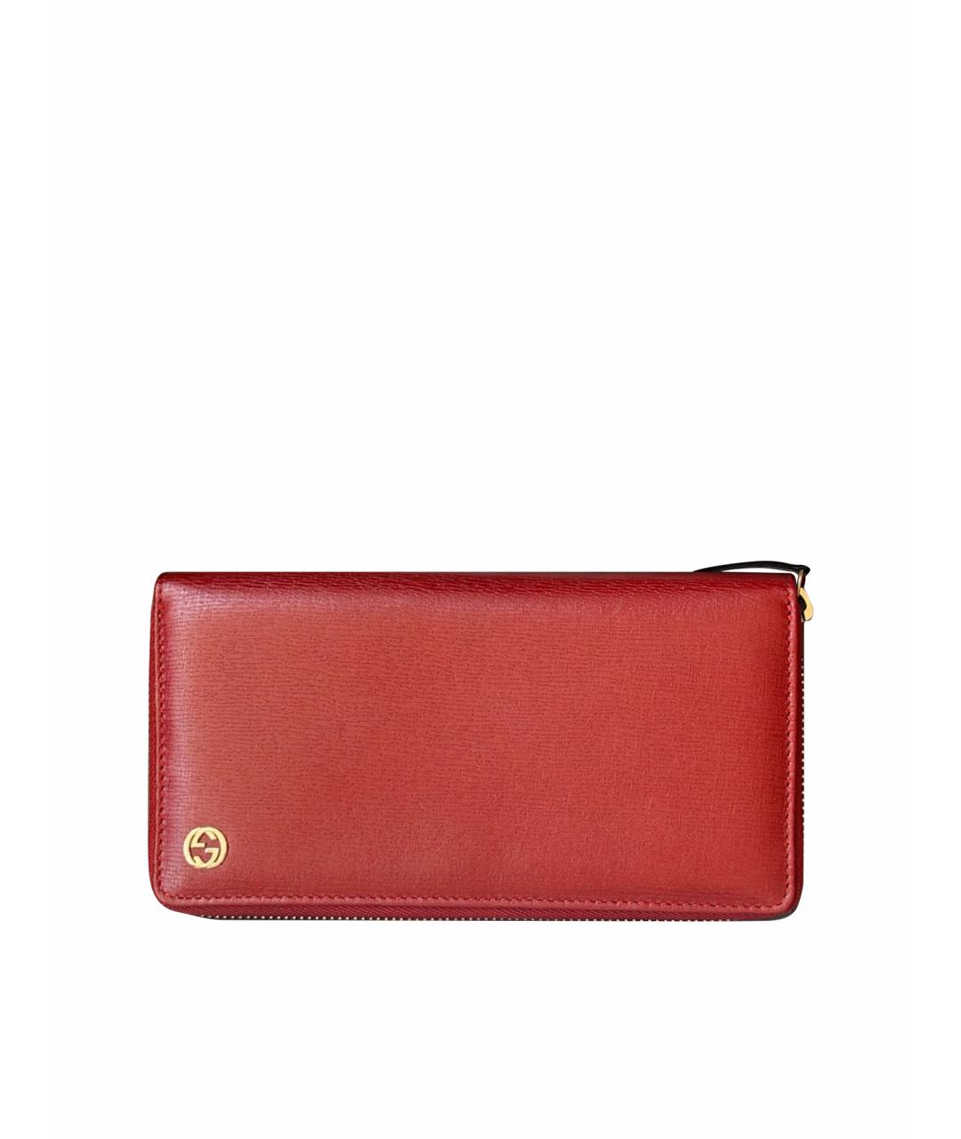 GUCCI Красный кожаный кошелек, фото 1