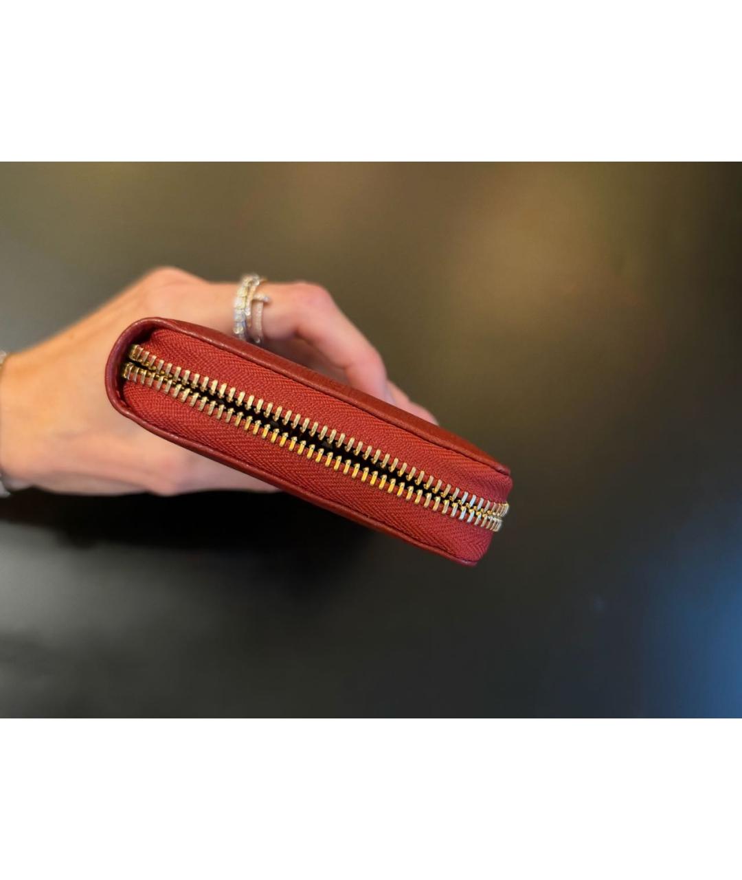 GUCCI Красный кожаный кошелек, фото 3