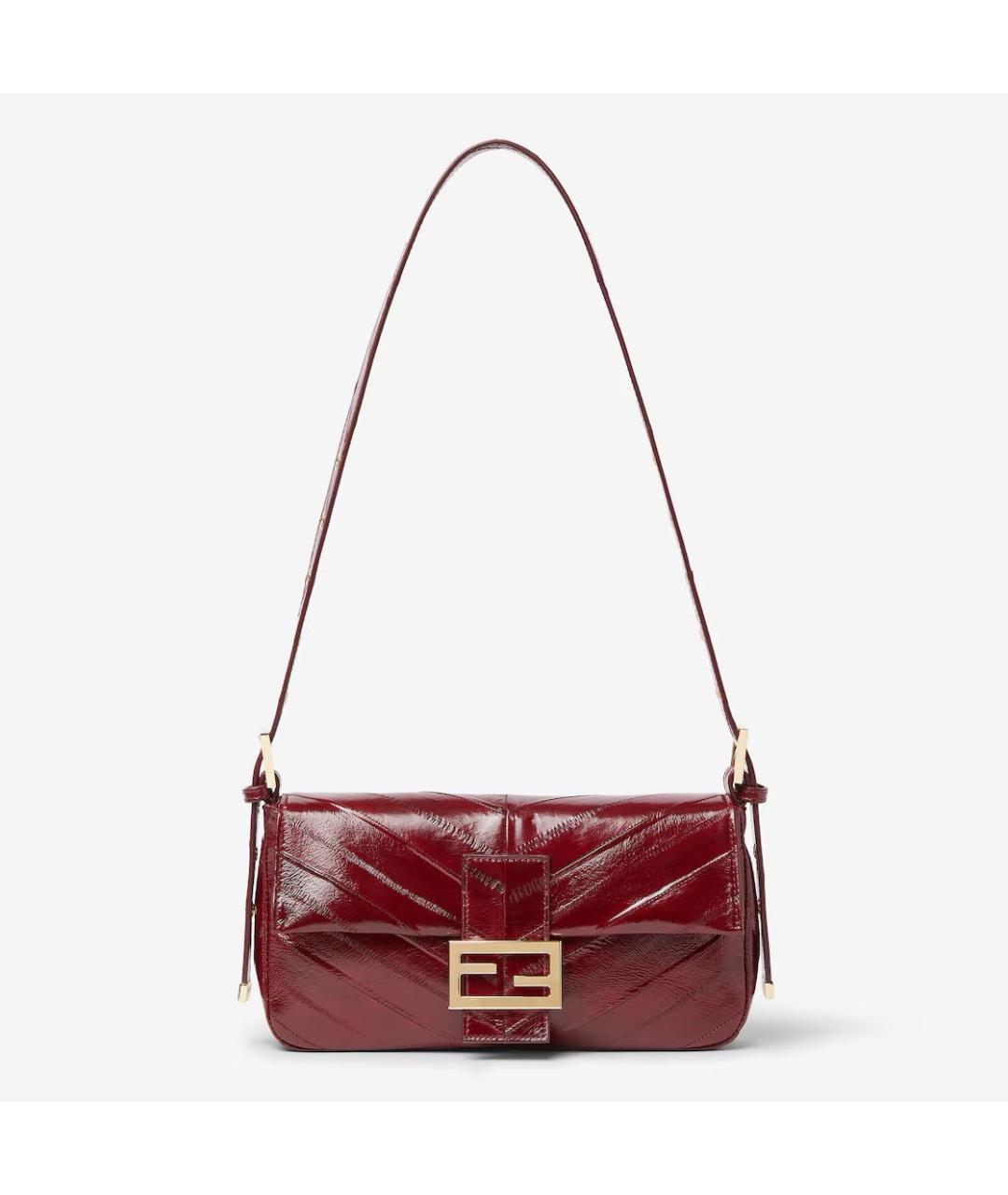 FENDI Красная кожаная сумка через плечо, фото 3