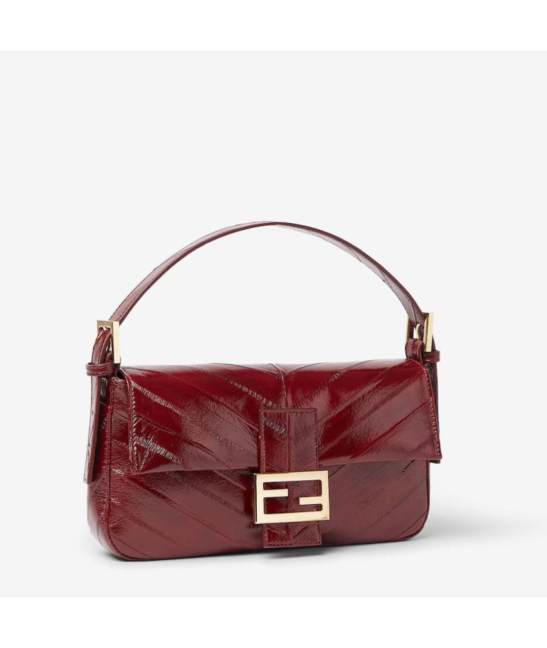 FENDI Красная кожаная сумка через плечо, фото 4