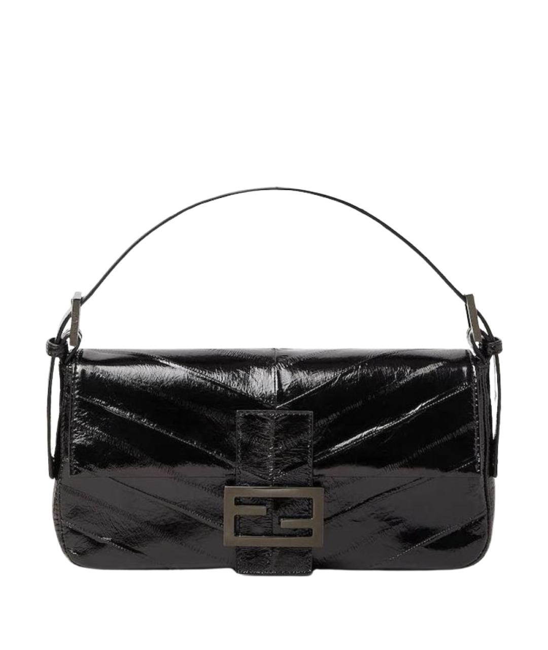 FENDI Черная кожаная сумка через плечо, фото 1