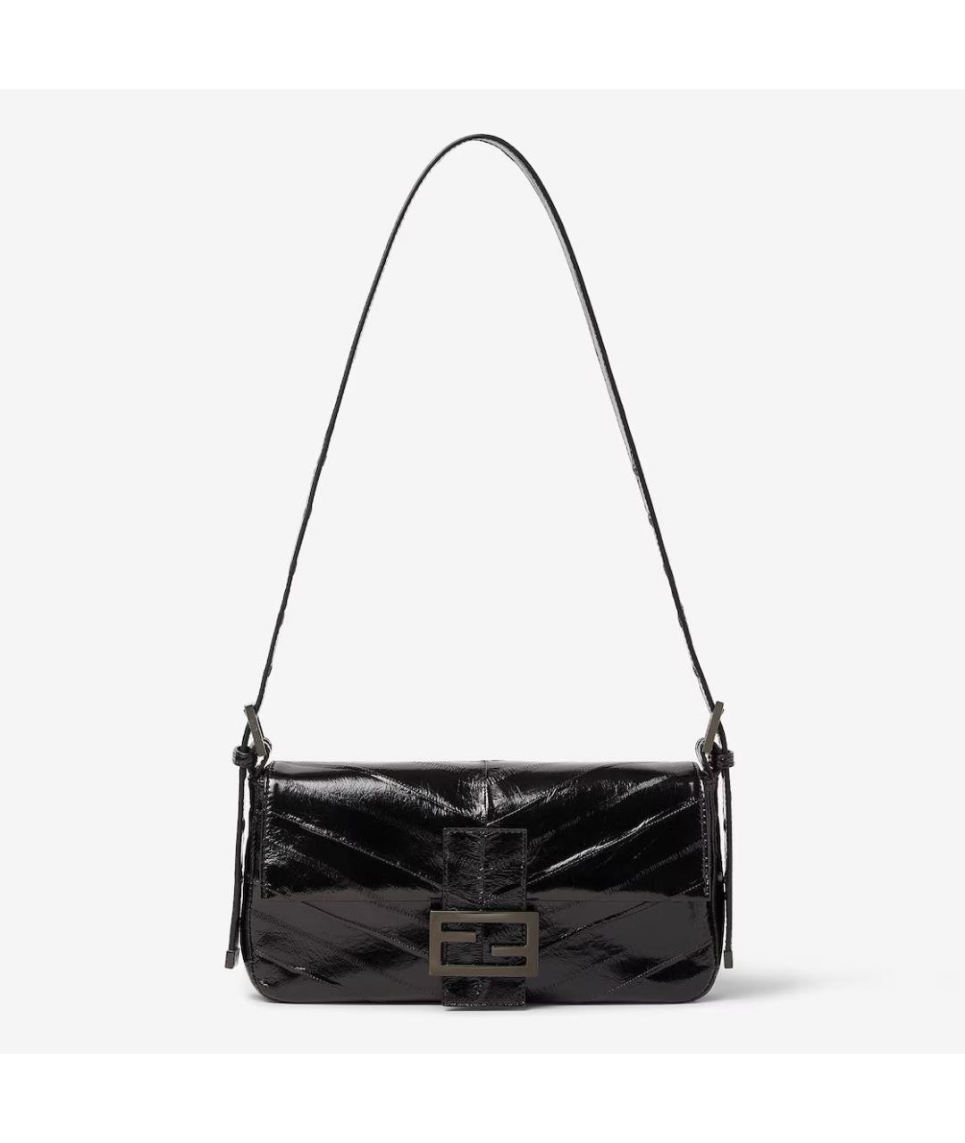 FENDI Черная кожаная сумка через плечо, фото 3