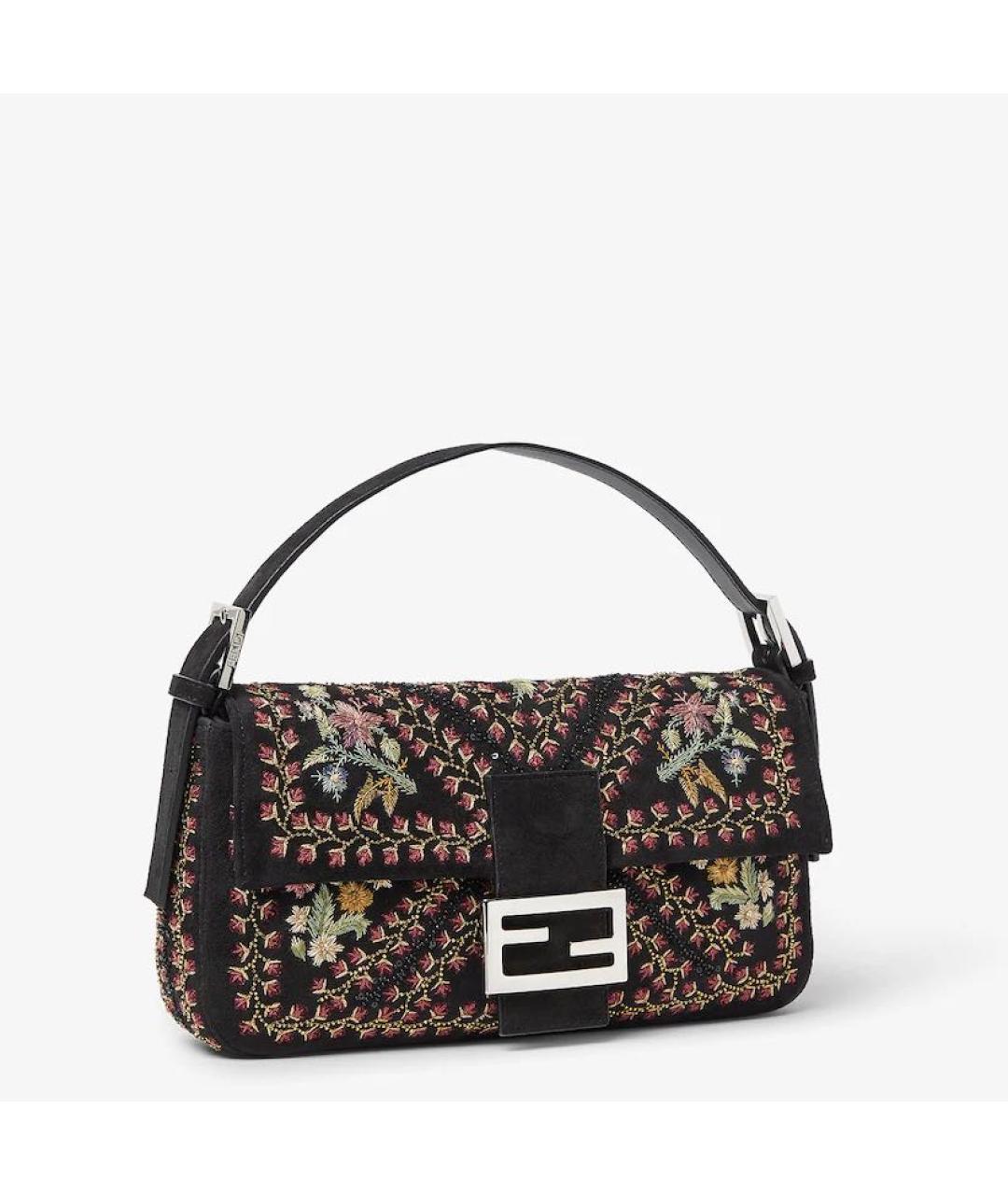 FENDI Черная кожаная сумка через плечо, фото 3