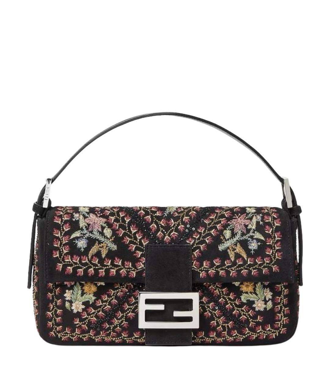 FENDI Черная кожаная сумка через плечо, фото 1
