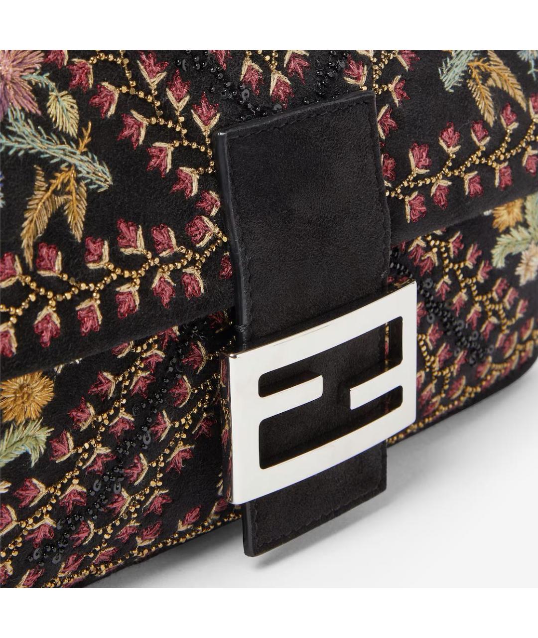 FENDI Черная кожаная сумка через плечо, фото 6