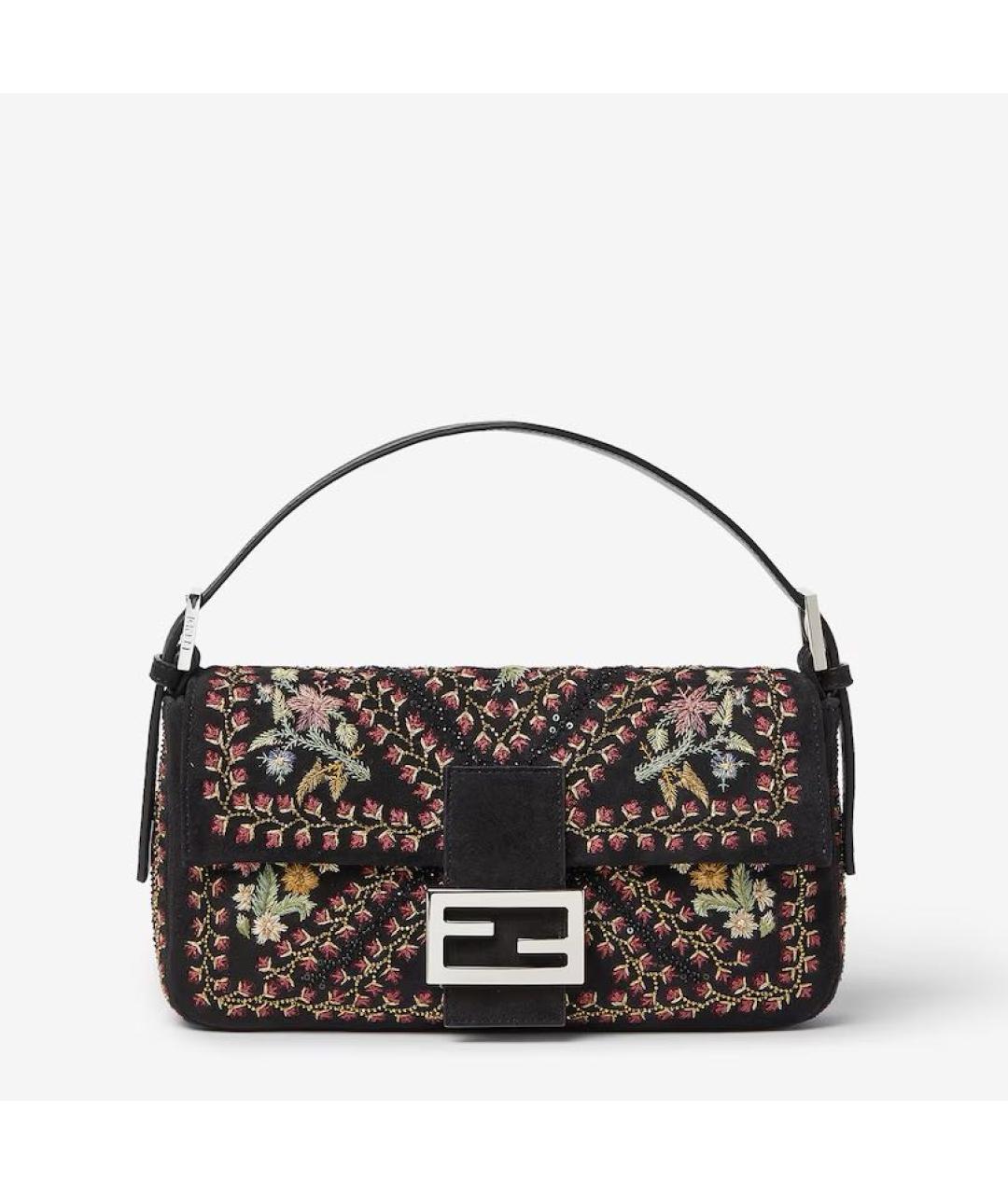 FENDI Черная кожаная сумка через плечо, фото 7