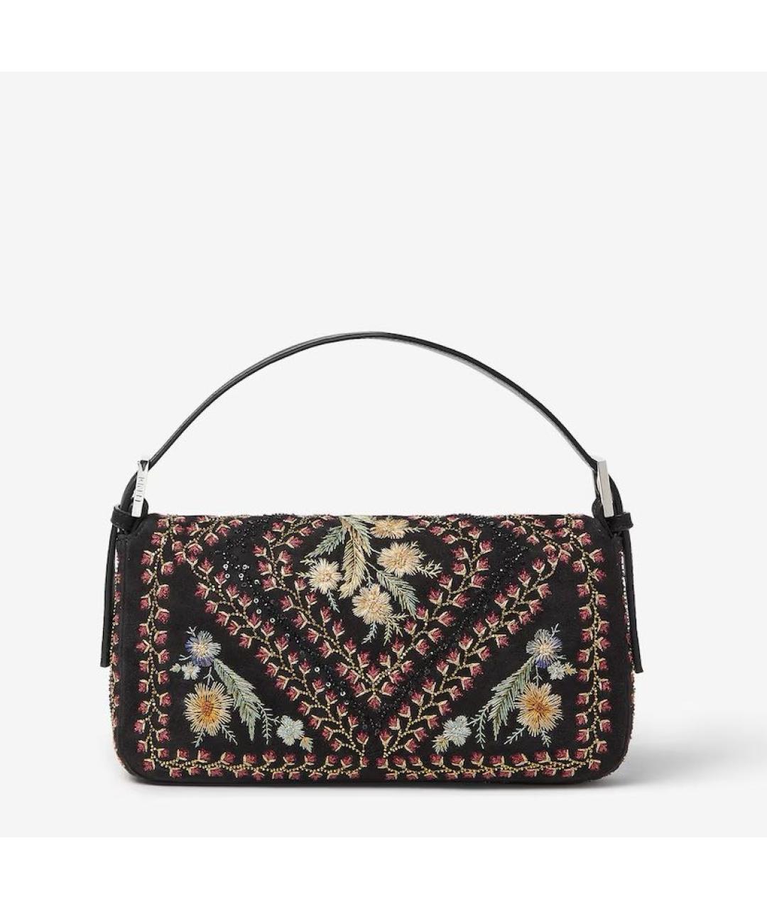 FENDI Черная кожаная сумка через плечо, фото 4