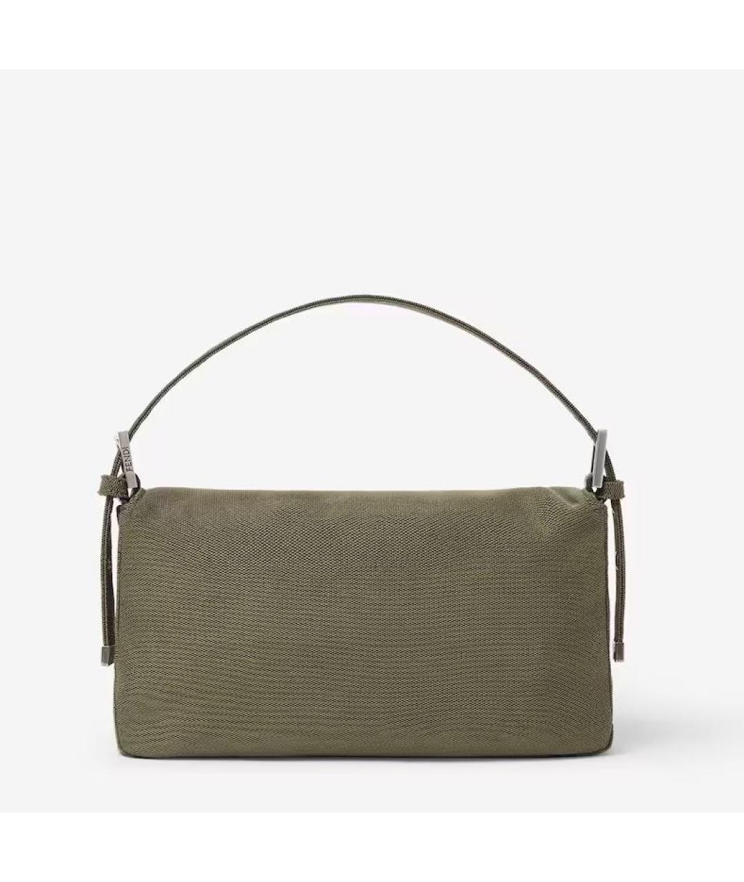 FENDI Хаки тканевая сумка через плечо, фото 4