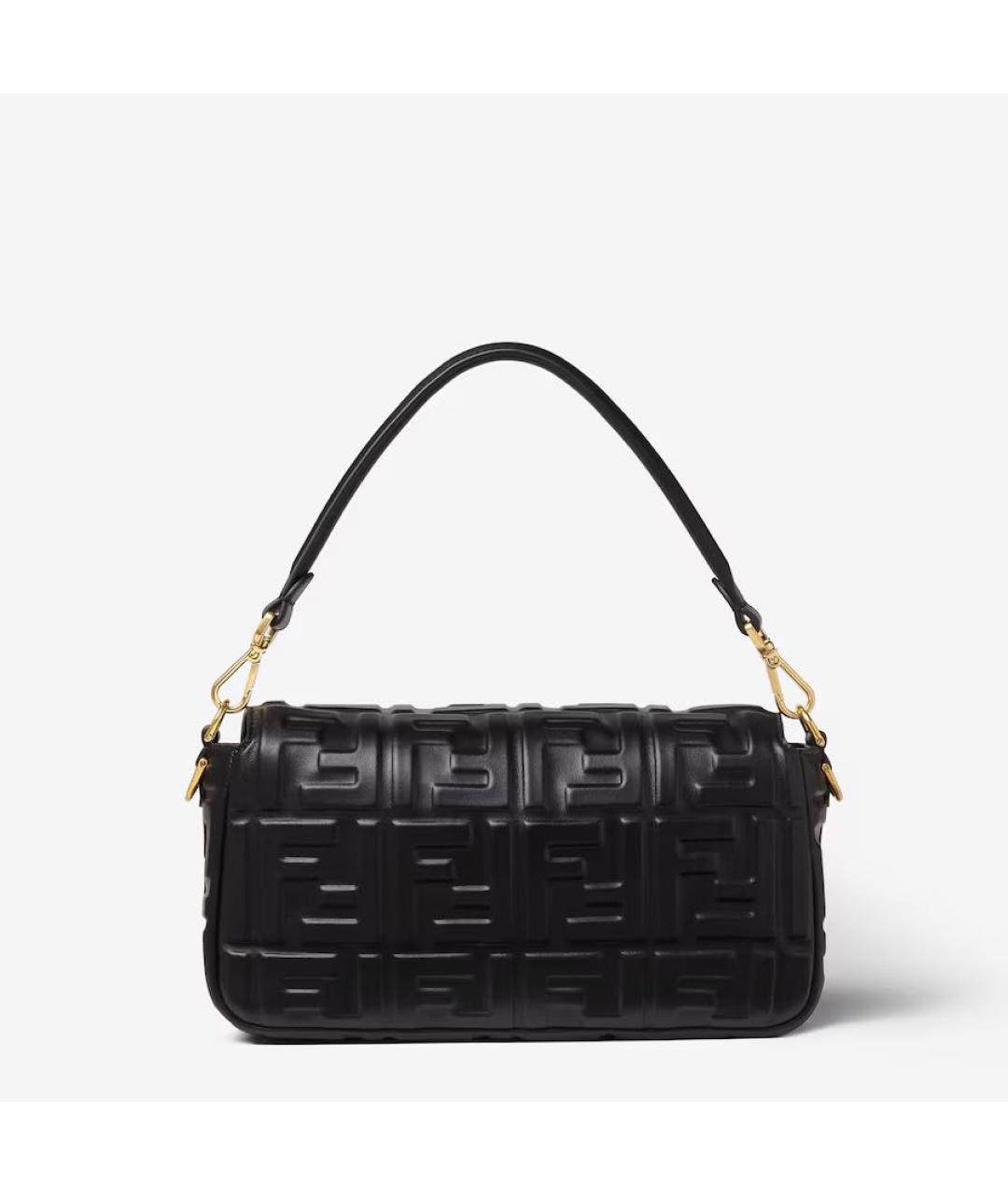 FENDI Черная кожаная сумка через плечо, фото 3