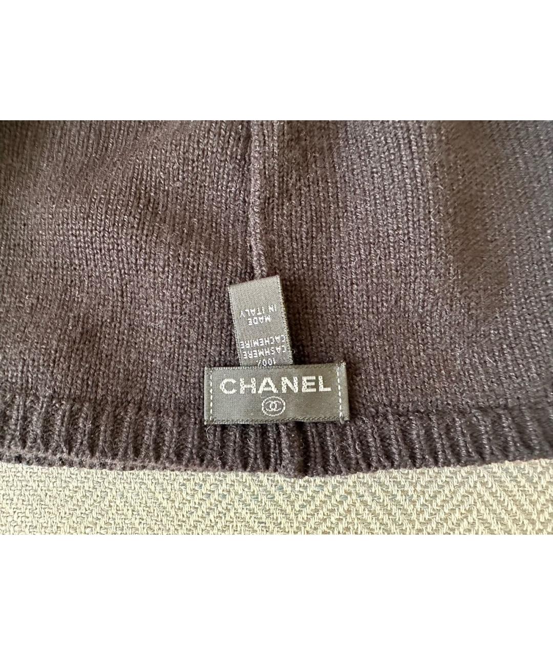 CHANEL Черная кашемировая шапка, фото 6