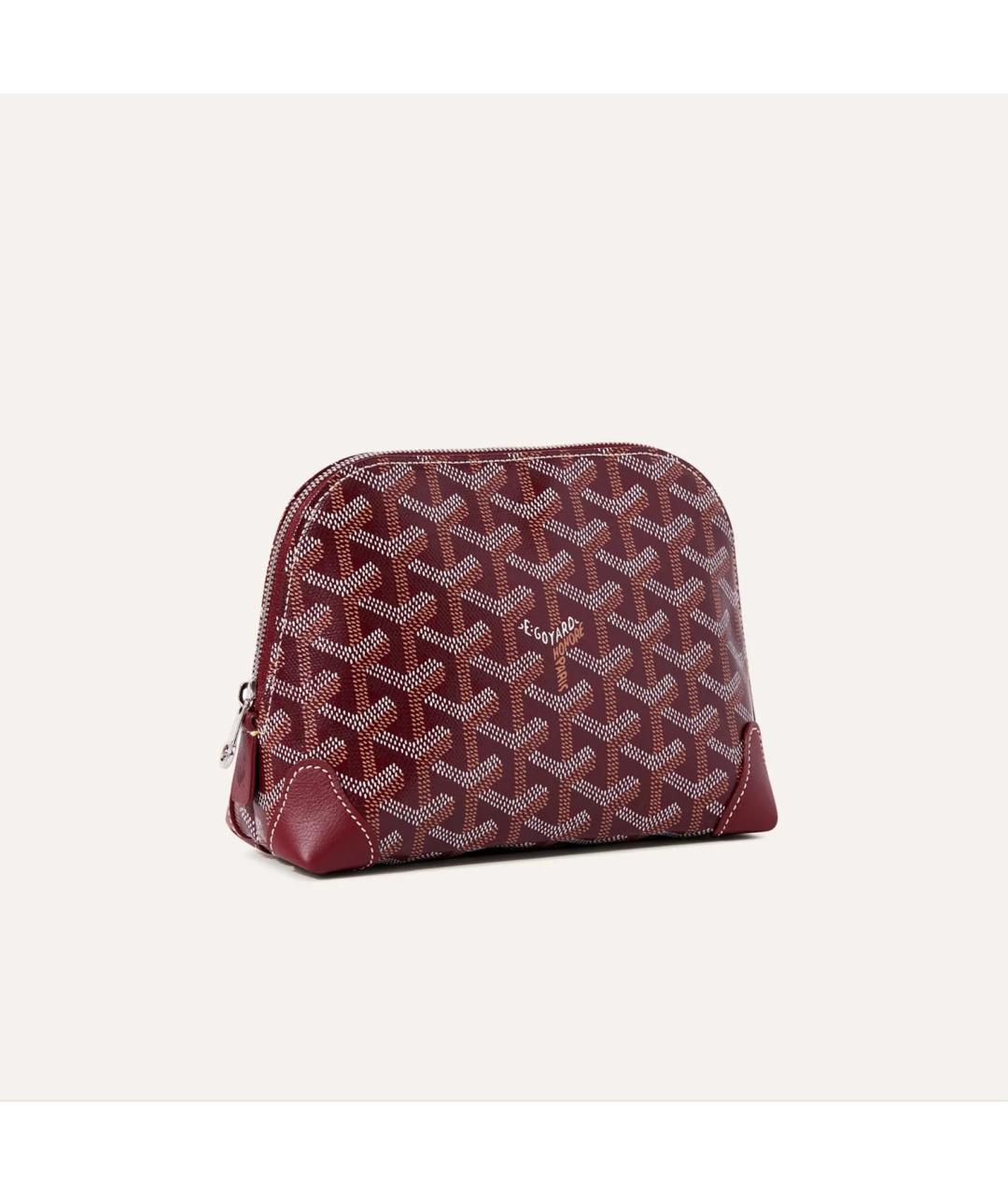 GOYARD Бордовая косметичка из канвы, фото 2