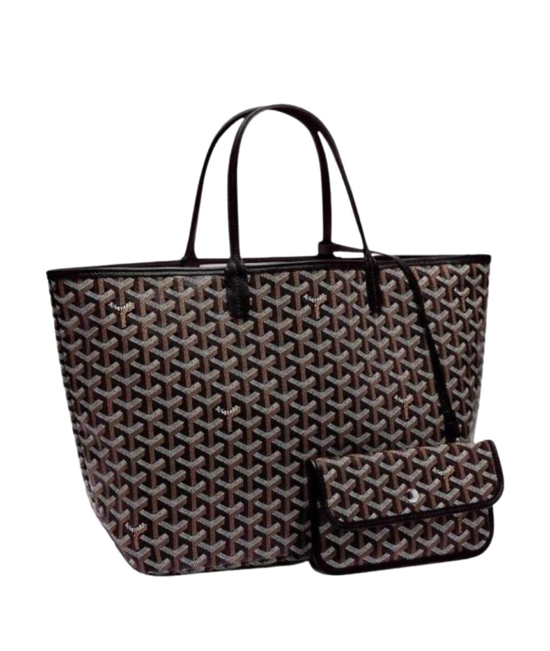 GOYARD Черная кожаная сумка тоут, фото 1