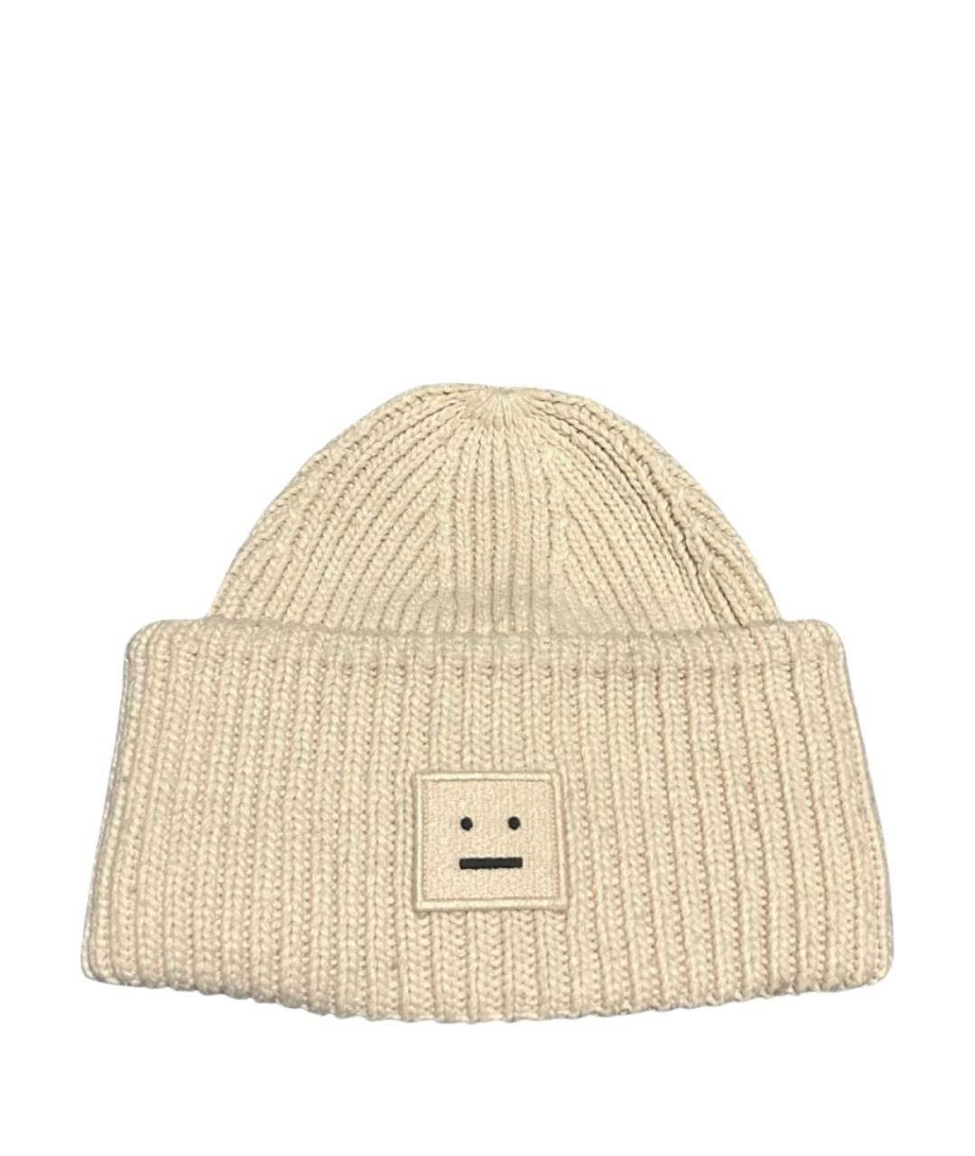 ACNE STUDIOS Бежевая шерстяная шапка, фото 1