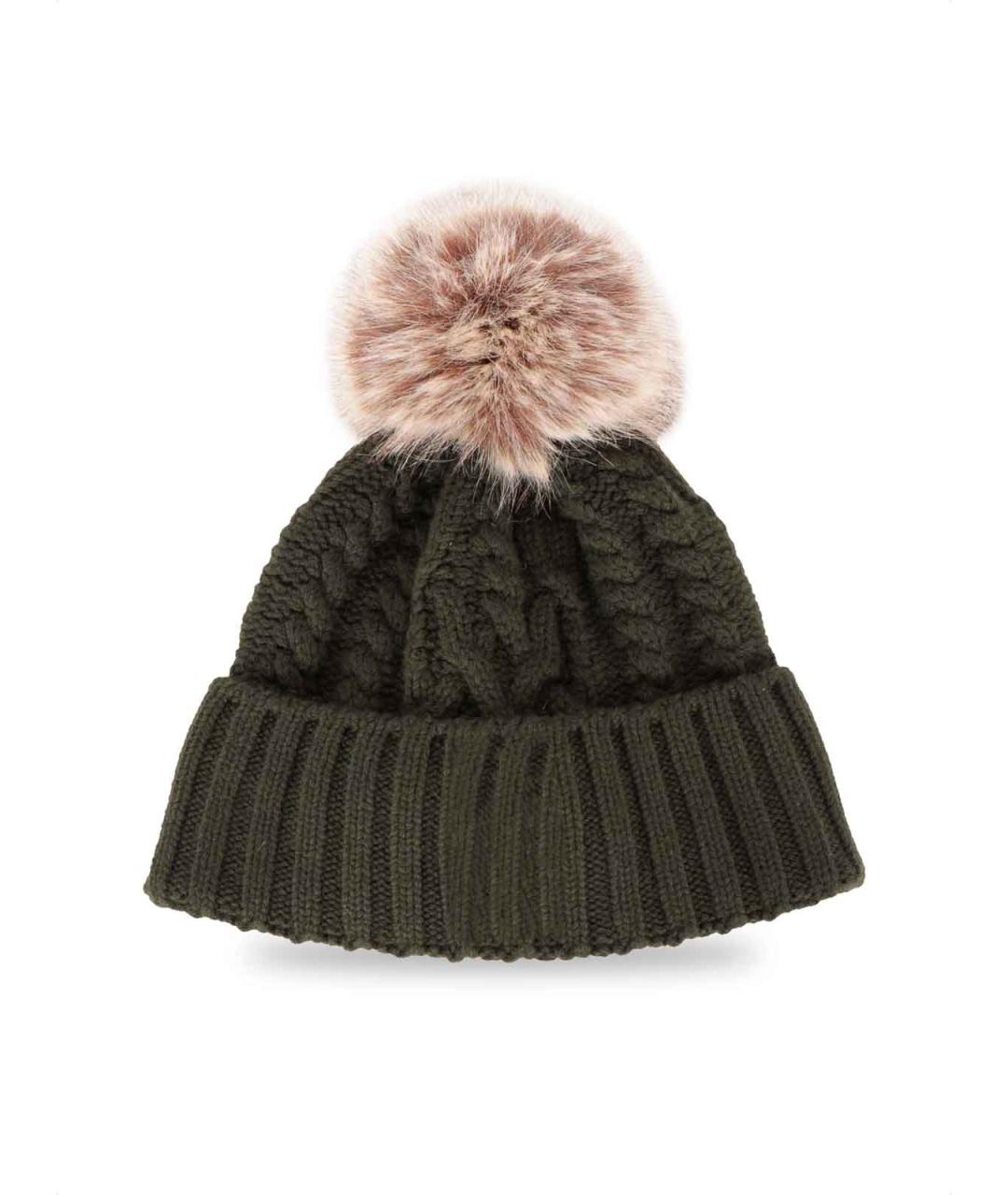 MONCLER Зеленая шерстяная шапка, фото 2