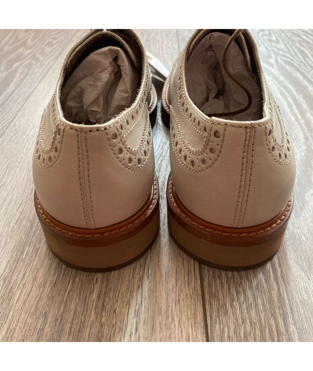 BRUNELLO CUCINELLI Серые кожаные низкие ботинки, фото 4