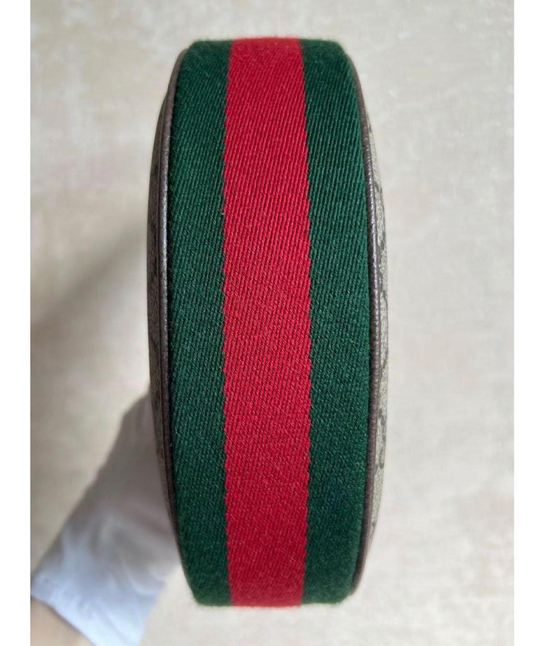 GUCCI Бежевая сумка с короткими ручками из канвы, фото 8