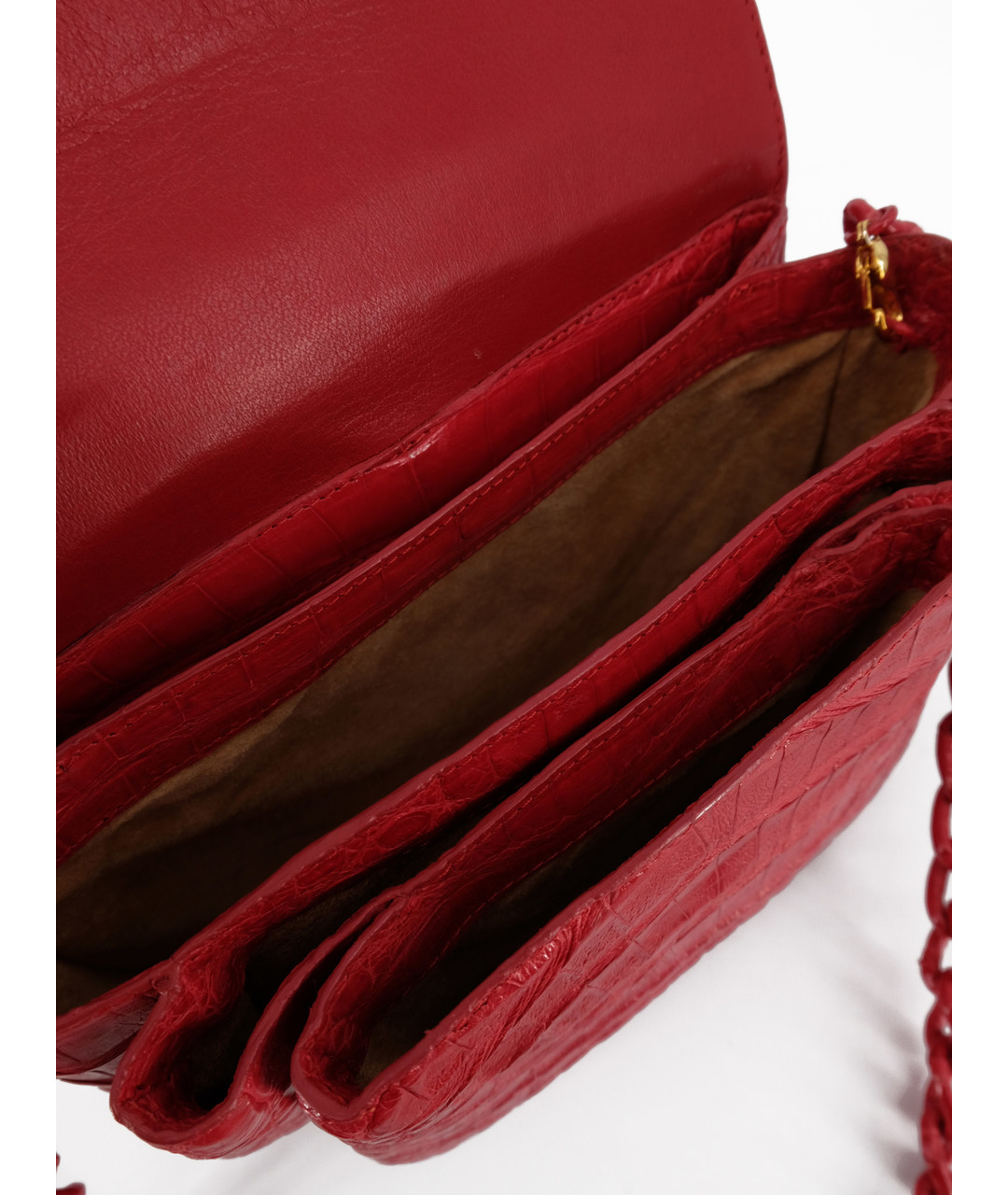NANCY GONZALEZ Красная сумка тоут из экзотической кожи, фото 4