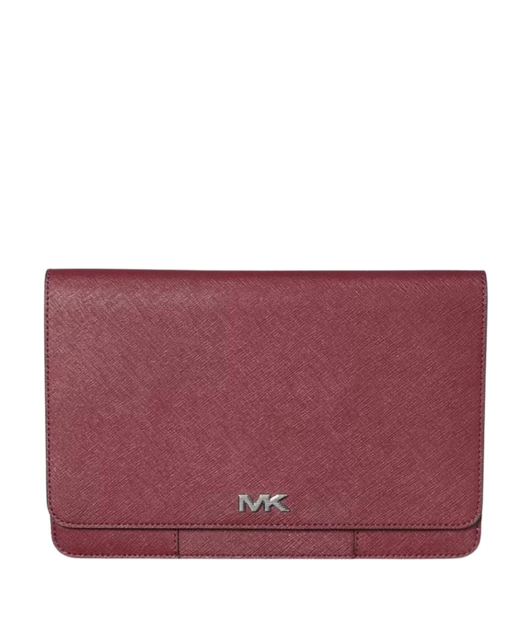 MICHAEL KORS Бордовый кожаный кошелек, фото 1