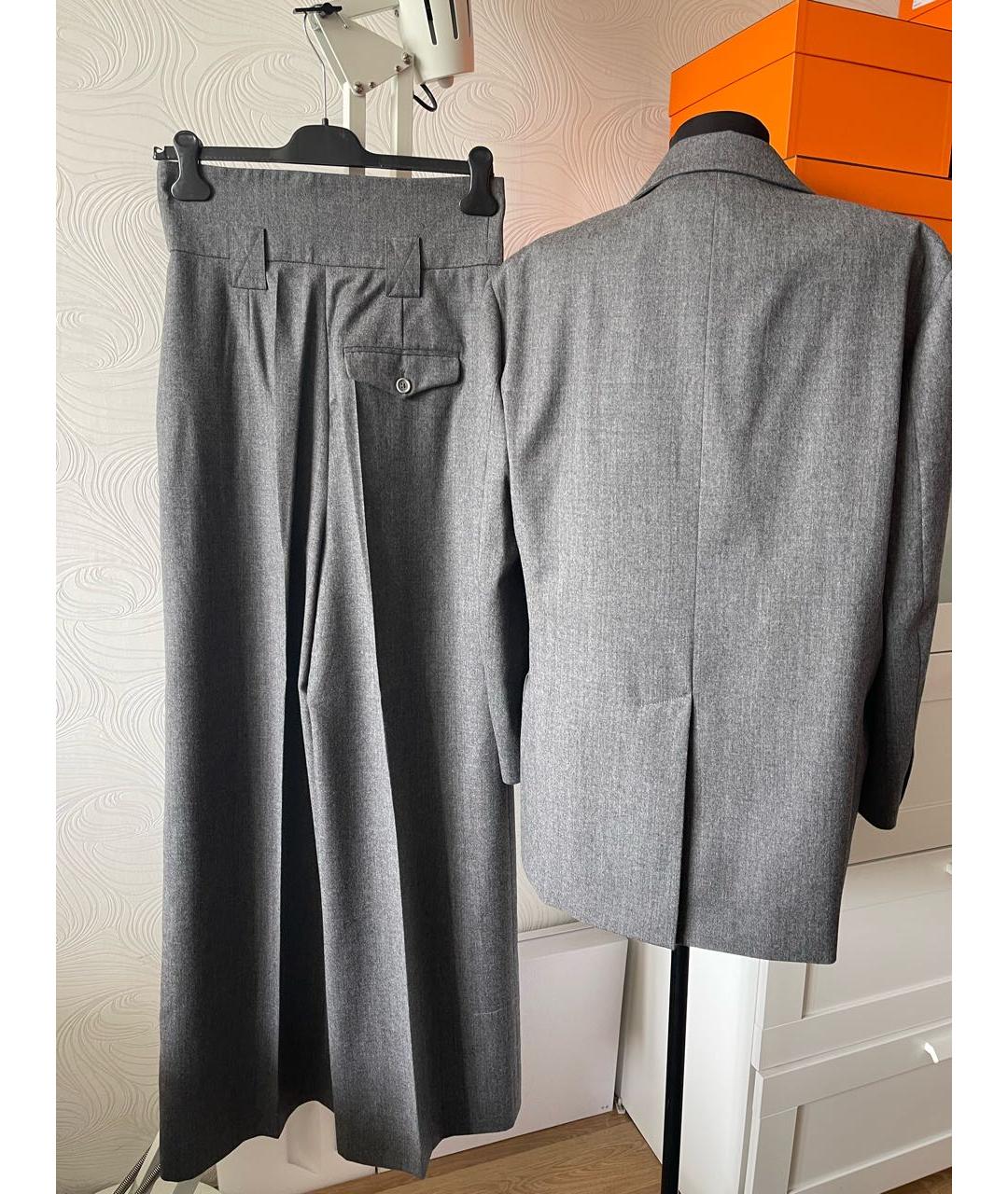 FENDI Серый шерстяной костюм с брюками, фото 7