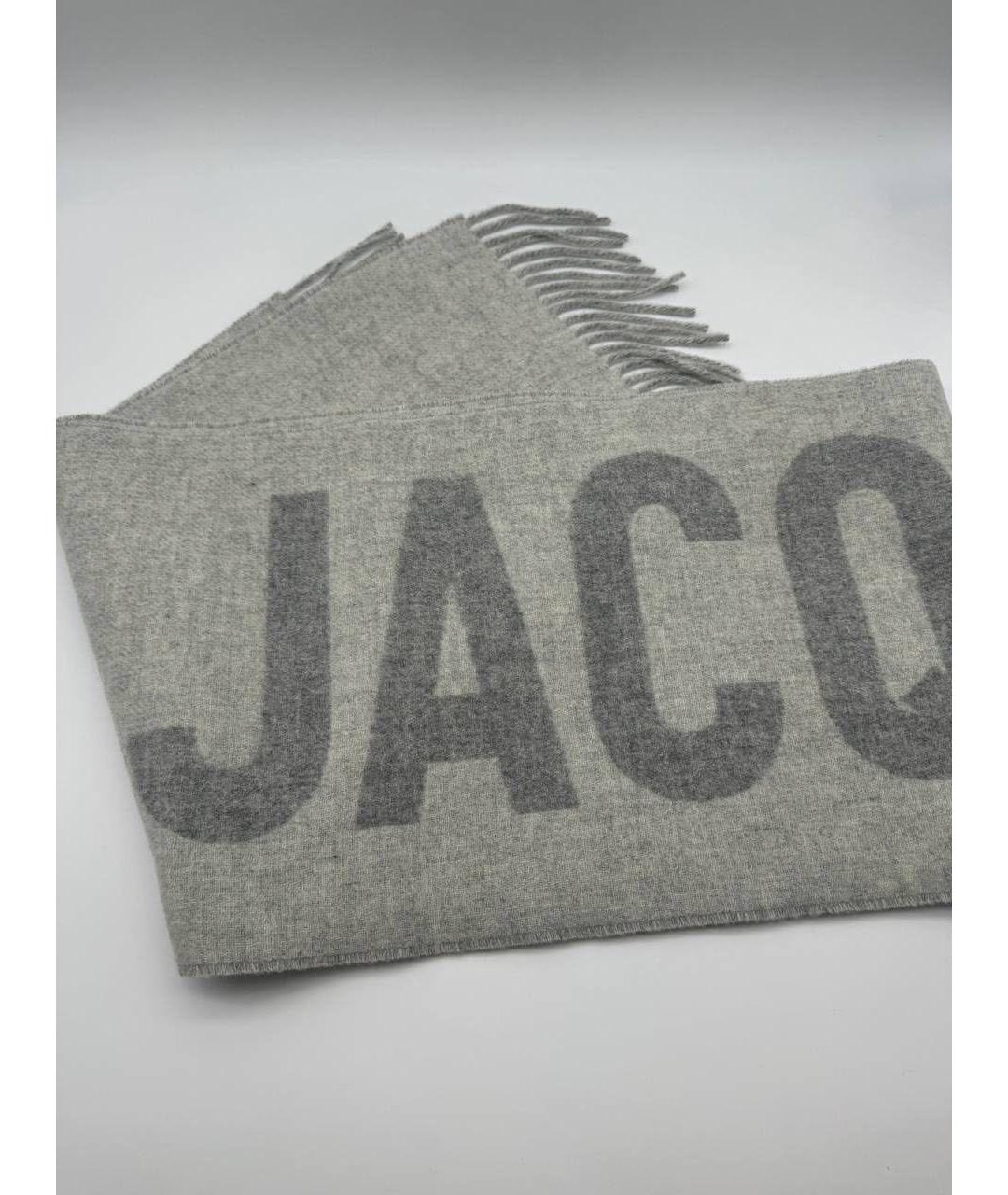 JACQUEMUS Серый шерстяной шарф, фото 7