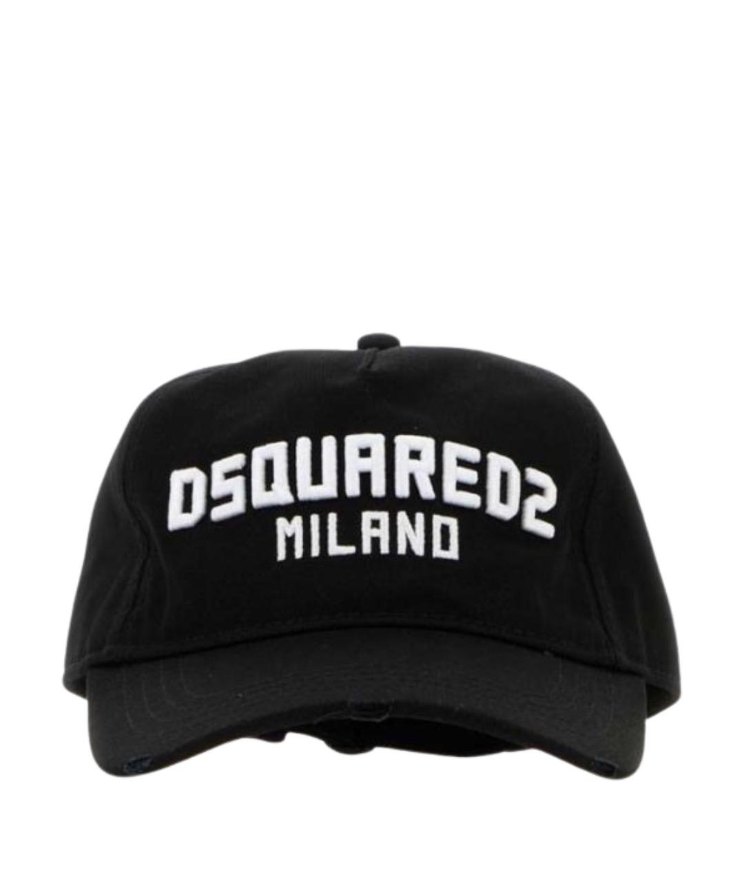DSQUARED2 Черная хлопковая кепка/бейсболка, фото 1