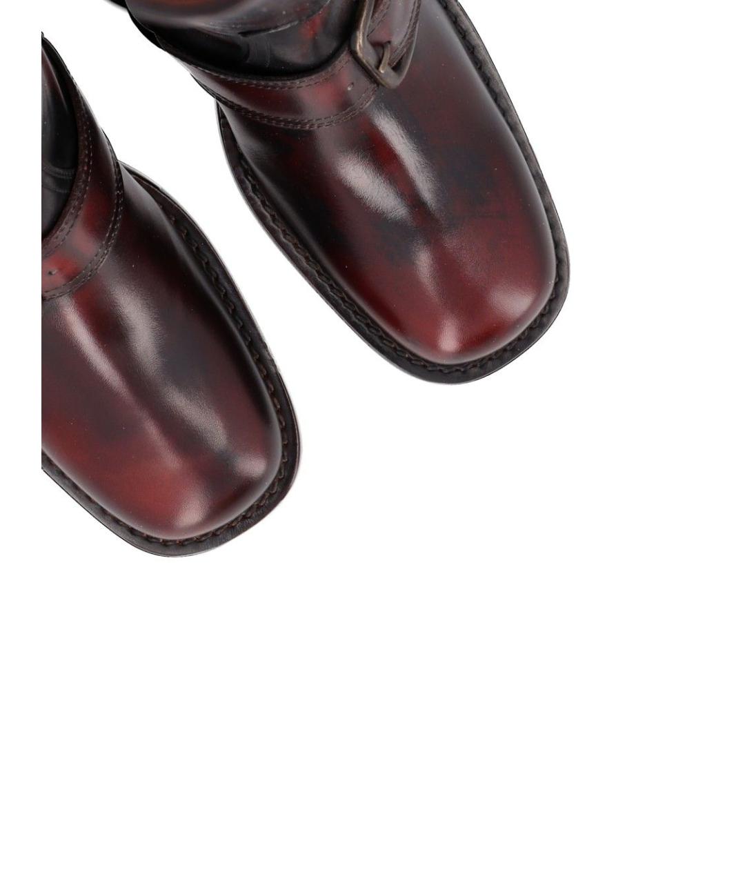 DRIES VAN NOTEN Коричневые кожаные сапоги, фото 4