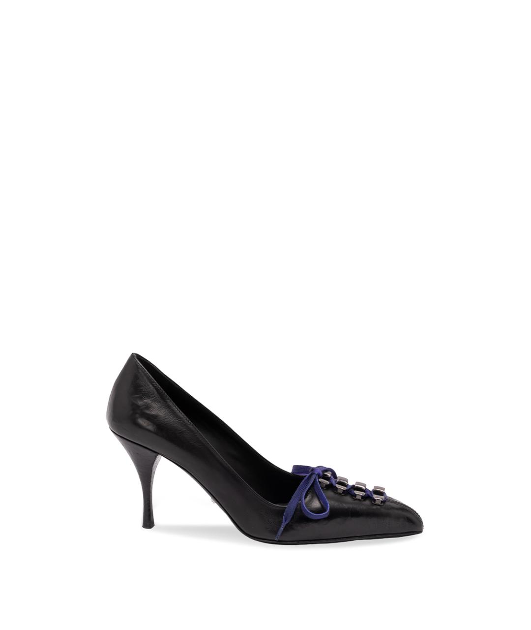 PRADA Черные кожаные туфли, фото 7