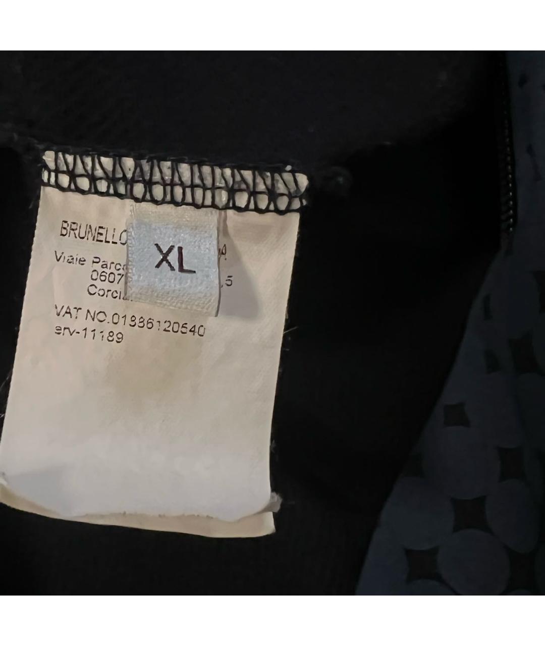 BRUNELLO CUCINELLI Темно-синяя хлопко-эластановая спортивная куртка, фото 6