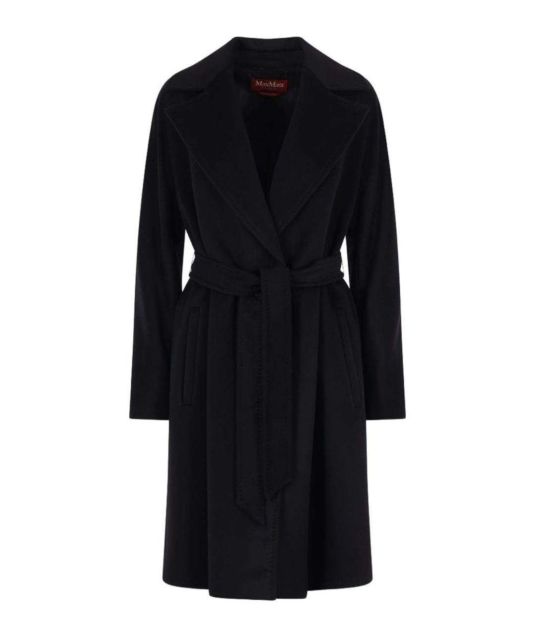 MAX MARA STUDIO Черное шерстяное пальто, фото 1