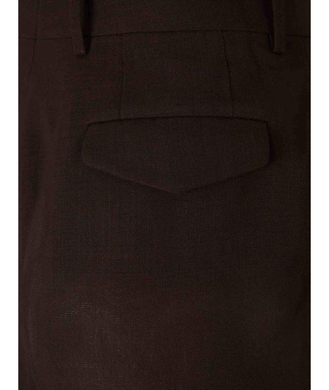 TOM FORD Коричневые шерстяные прямые брюки, фото 4