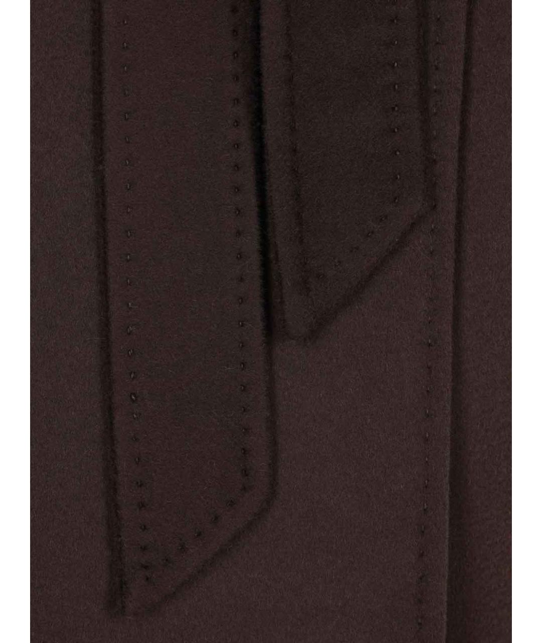 MAX MARA STUDIO Коричневое шерстяное пальто, фото 3