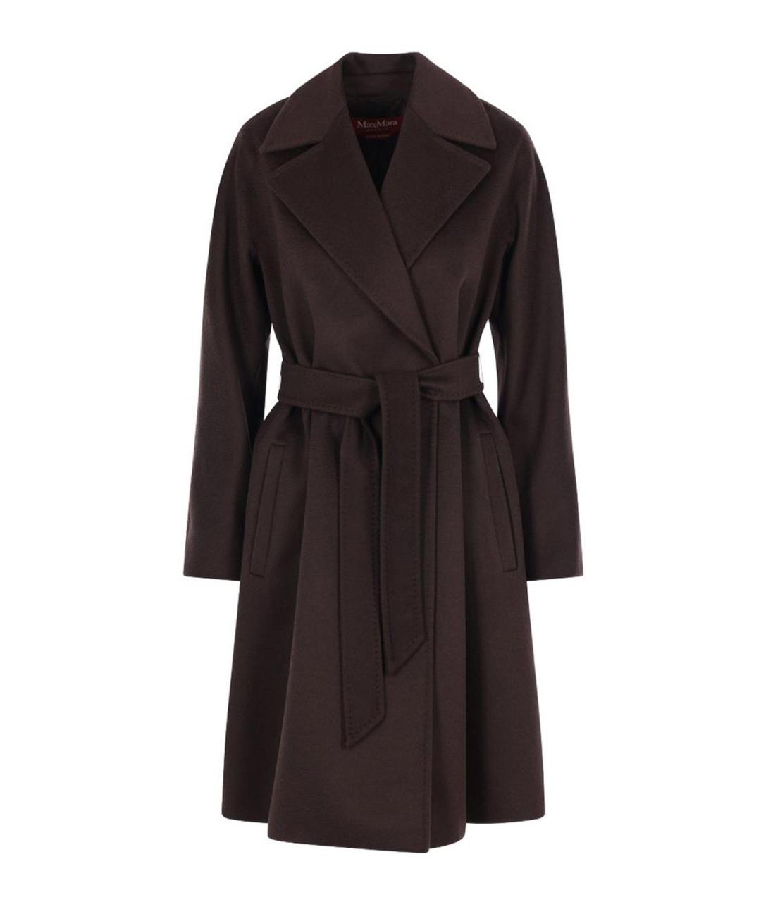 MAX MARA STUDIO Коричневое шерстяное пальто, фото 1