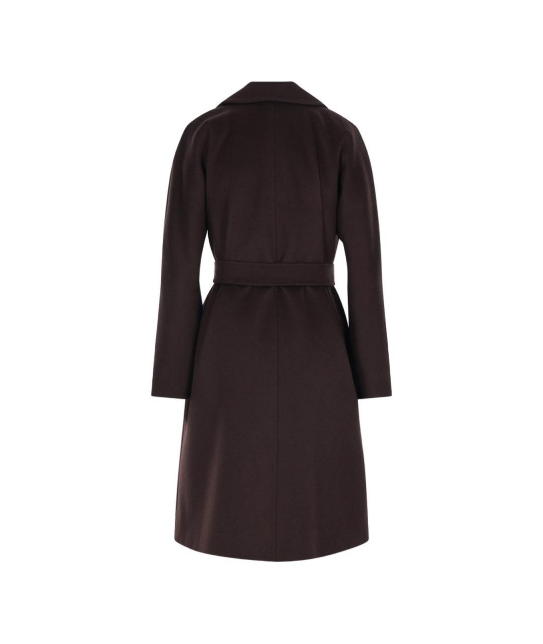 MAX MARA STUDIO Коричневое шерстяное пальто, фото 4