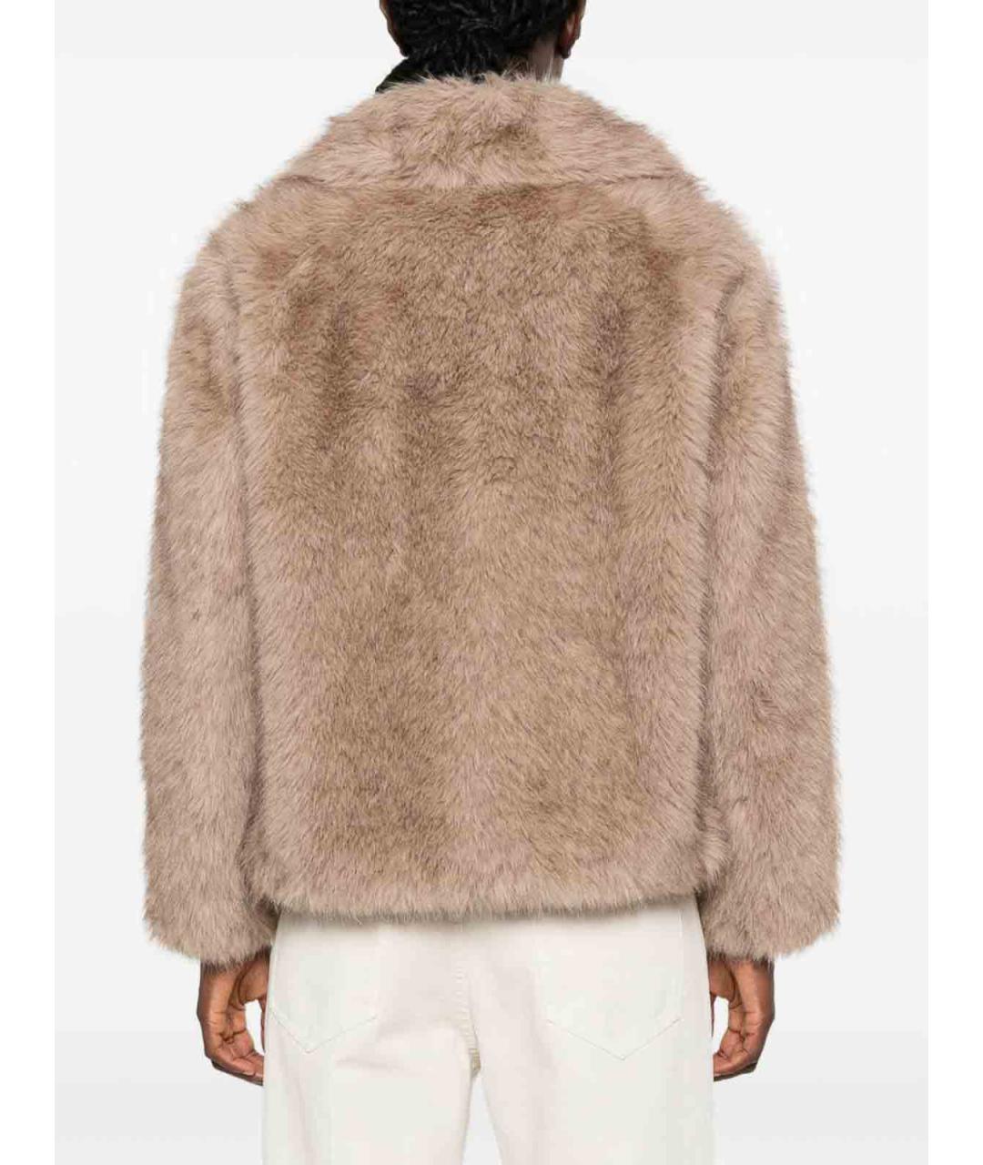 'S MAX MARA Бежевая полиэстеровая шуба, фото 4